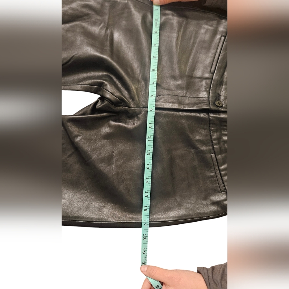 Vintage BCBGMAXAZRIA 100% leather pants size 2. Perfect condition - Picture 5 of 7